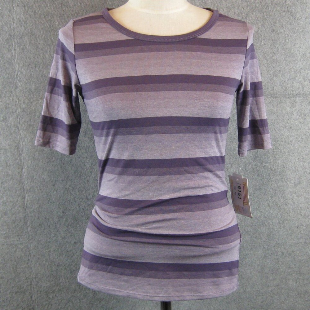 LuLaRoe Gigi Top XS Purple Stripe